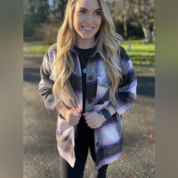Lavender Shacket - Picture 1 of 2